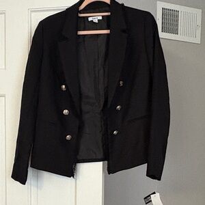 💕Bar III Black Blazer with Gold Button Details